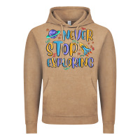 Vintage Coffee never stop exploring Vintage Hoodie - MaliasSmallBusiness