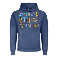 Vintage Denim never stop exploring Vintage Hoodie - MaliasSmallBusiness
