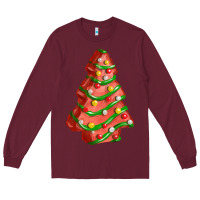 Burgundy red christmas cake fa element Long Sleeve Tee - FaDigitalArtStudio