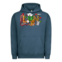 Pigment Midnight Navy Christmas lpn certified nursing assistant Urban Hoodie - LillyAllenDesigns
