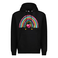 Black rainbow teach love inspire Premium Hoodie - NancyCooperArtShop
