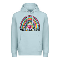 Blue Mist rainbow teach love inspire Premium Hoodie - NancyCooperArtShop
