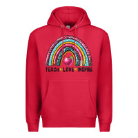 Cardinal rainbow teach love inspire Premium Hoodie - NancyCooperArtShop