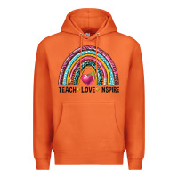 Carrot rainbow teach love inspire Premium Hoodie - NancyCooperArtShop