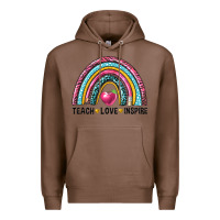 Chestnut rainbow teach love inspire Premium Hoodie - NancyCooperArtShop