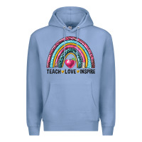 Colony Blue rainbow teach love inspire Premium Hoodie - NancyCooperArtShop