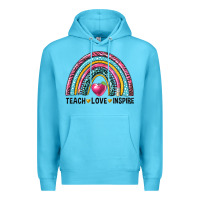 Ocean Blue rainbow teach love inspire Premium Hoodie - NancyCooperArtShop
