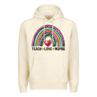 Sandshell rainbow teach love inspire Premium Hoodie - NancyCooperArtShop
