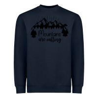 Navy Mountains Heavyweight Sweatshirt - Unal Design
