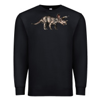 Black Triceratops Horridus Premium Sweatshirt - LillyAllenDesigns