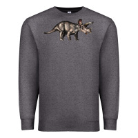 Charcoal Heather Triceratops Horridus Premium Sweatshirt - LillyAllenDesigns