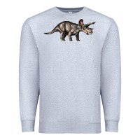 Heather Grey Triceratops Horridus Premium Sweatshirt - LillyAllenDesigns