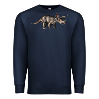 Navy Triceratops Horridus Premium Sweatshirt - LillyAllenDesigns