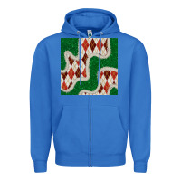 True Royal christmas diamond plaid and green glitter seamless pattern Zipper Hoodie - BundleAndBundleShop