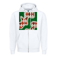 White christmas diamond plaid and green glitter seamless pattern Zipper Hoodie - BundleAndBundleShop