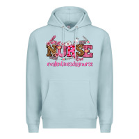 Blue Mist nurse with valentines day element Premium Hoodie - AdoDesignShop