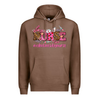 Chestnut nurse with valentines day element Premium Hoodie - AdoDesignShop