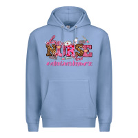 Colony Blue nurse with valentines day element Premium Hoodie - AdoDesignShop