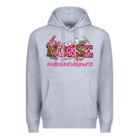 Heather Grey nurse with valentines day element Premium Hoodie - AdoDesignShop
