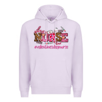 Lilac nurse with valentines day element Premium Hoodie - AdoDesignShop