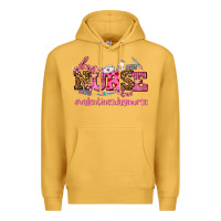 Mustard nurse with valentines day element Premium Hoodie - AdoDesignShop