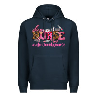 Navy nurse with valentines day element Premium Hoodie - AdoDesignShop