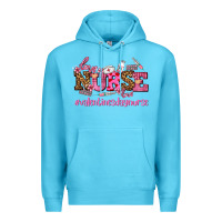 Ocean Blue nurse with valentines day element Premium Hoodie - AdoDesignShop