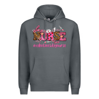Rock nurse with valentines day element Premium Hoodie - AdoDesignShop