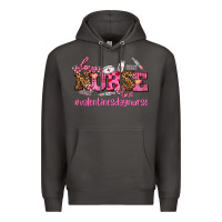 Smoke nurse with valentines day element Premium Hoodie - AdoDesignShop