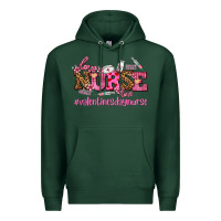 Sports Green nurse with valentines day element Premium Hoodie - AdoDesignShop