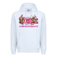 White nurse with valentines day element Premium Hoodie - AdoDesignShop