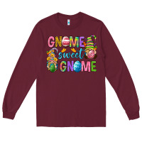 Burgundy Easter gnome sweet gnome Long Sleeve Tee - Neo Western