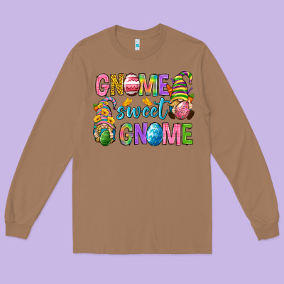 Easter Gnome Sweet Gnome Long Sleeve Tee Designed By Neo Western