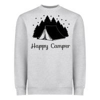 Heather Grey camping Heavyweight Sweatshirt - Unal Design
