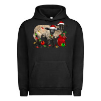 Pigment Black Christmas Suffolk Sheep And Baby Suffolk Sheep Urban Hoodie - LillyAllenDesigns
