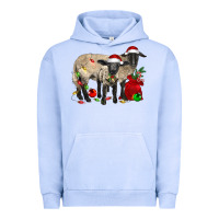 Pigment Grape Ice Christmas Suffolk Sheep And Baby Suffolk Sheep Urban Hoodie - LillyAllenDesigns