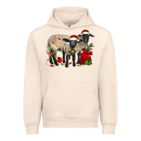 Sandshell Christmas Suffolk Sheep And Baby Suffolk Sheep Urban Hoodie - LillyAllenDesigns