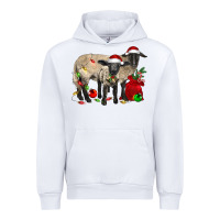 White Christmas Suffolk Sheep And Baby Suffolk Sheep Urban Hoodie - LillyAllenDesigns