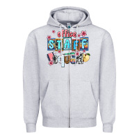 Heather Grey staff squad Zipper Hoodie - AdoDesignShop