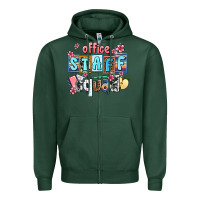 Sports Green staff squad Zipper Hoodie - AdoDesignShop