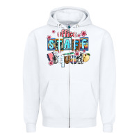 White staff squad Zipper Hoodie - AdoDesignShop