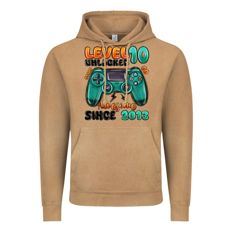 Level 10 Unlocked Awesome Since 2013 Vintage Hoodie by MaliasSmallBusiness | Teevron