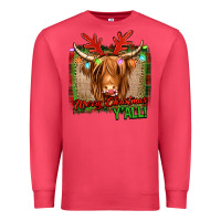 Cardinal merry christmas y'all highland cow Premium Sweatshirt - Jasminsmagicworld