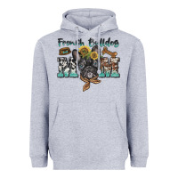 Heather Grey french bulldog mom Heavyweight Hoodie - BarkalooDesign