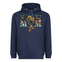 Navy french bulldog mom Heavyweight Hoodie - BarkalooDesign