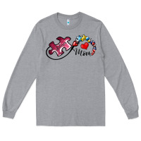 Heather Grey autism mom 1 Long Sleeve Tee - SublimationCraftShop