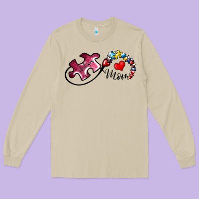 Autism Mom 1 Long Sleeve Tee Designed By Sublimationcraftshop