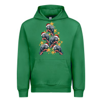 Emerald Christmas Tree With Manatee Urban Hoodie - LillyAllenDesigns