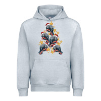 Heather Grey Christmas Tree With Manatee Urban Hoodie - LillyAllenDesigns