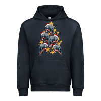Navy Christmas Tree With Manatee Urban Hoodie - LillyAllenDesigns